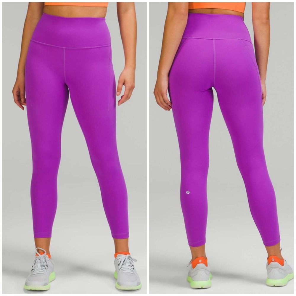 Lululemon Wunder Train High-Rise Tight with Pockets 25" Moonlit Magenta Size 4 - Picture 1 of 10